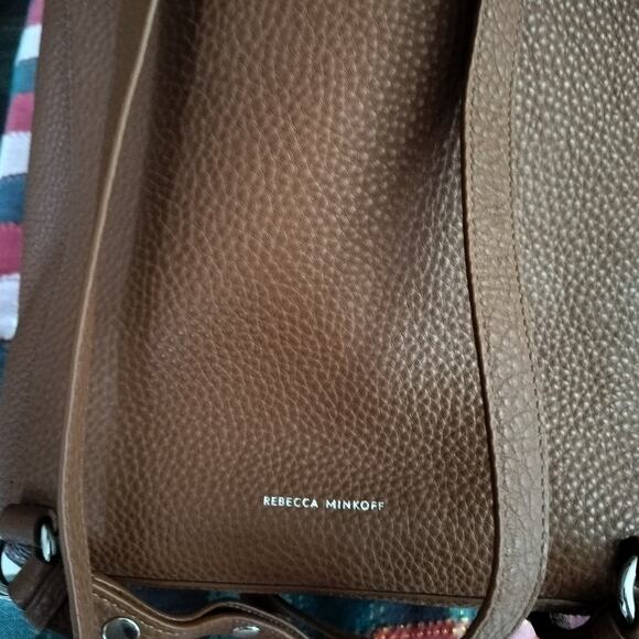 4755) Rebecca Minkoff Darren Signature Leather Backpack in Tobacco color - Picture 6 of 13